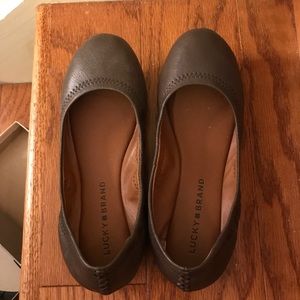 Lucky Brand genuine leather new brown flats